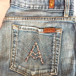 7 for mankind Swarovski pockets